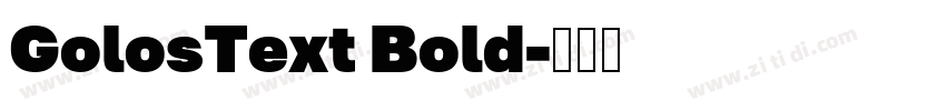GolosText Bold字体转换